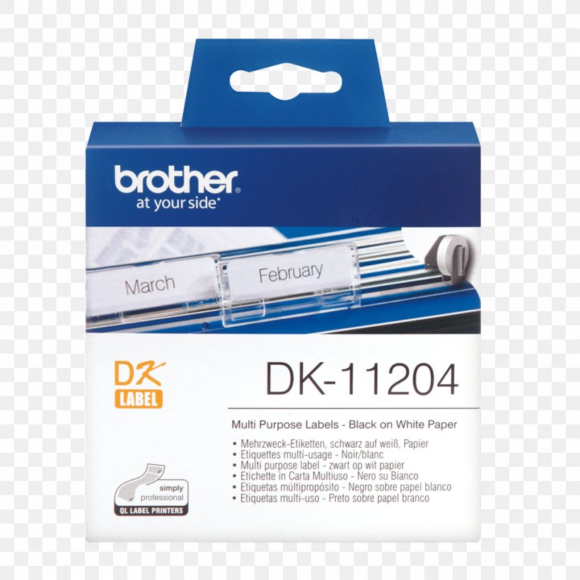 Paper Label Office Supplies Printer, PNG, 960x960px, Paper, Barcode, Brand, Brother Industries, Dymo Bvba Download Free