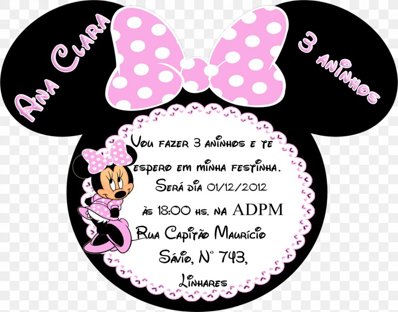 Party Convite Provence Fest Minnie Mouse Happy Fest, PNG, 1600x1257px, Party, Baby Shower, Banquet Hall, Birthday, Convite Download Free