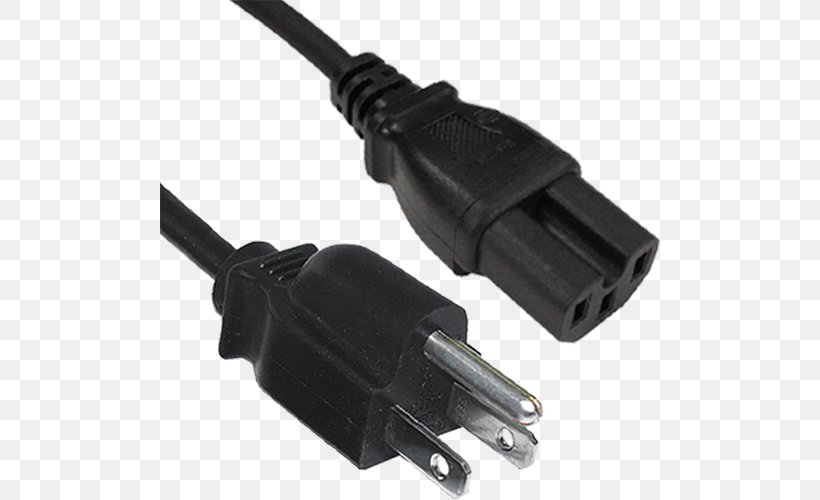 Electrical Cable AC Adapter Electrical Connector Extension Cords Power Cord, PNG, 500x500px, Electrical Cable, Ac Adapter, Adapter, Alternating Current, Cable Download Free