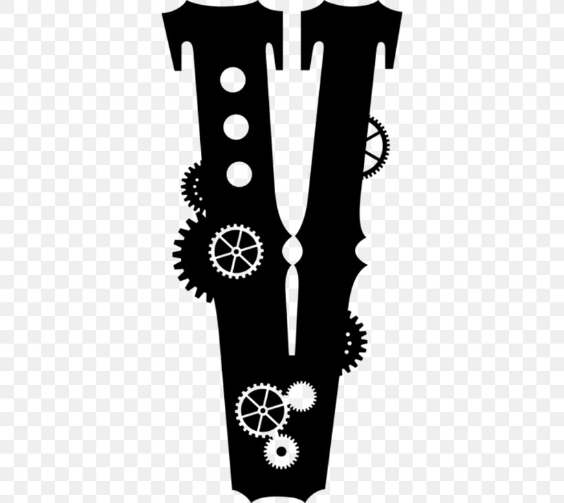 Steampunk Icon, PNG, 350x732px, Steampunk, Black And White, Joint, Letter, Monochrome Download Free