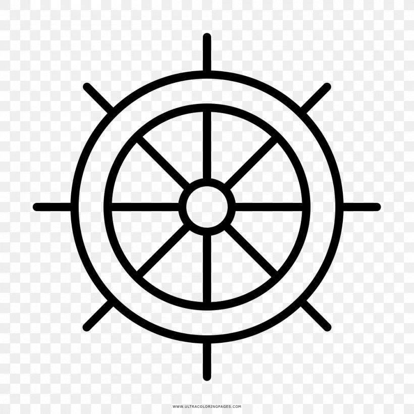 Ship's Wheel Steering Sailboat, PNG, 1000x1000px, Ship, Anchor, Area, Black And White, Boat Download Free