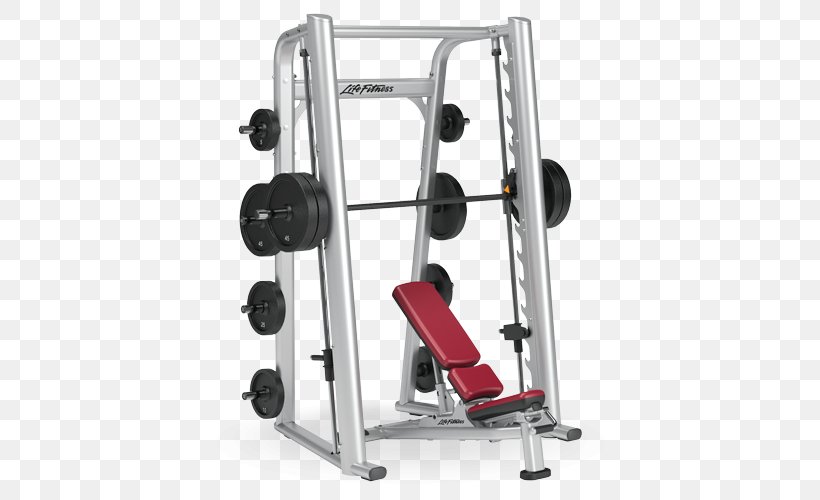 Smith Machine Bench Life Fitness Weight Training Exercise Equipment, PNG, 500x500px, Smith Machine, Bench, Cybex International, Exercise, Exercise Equipment Download Free