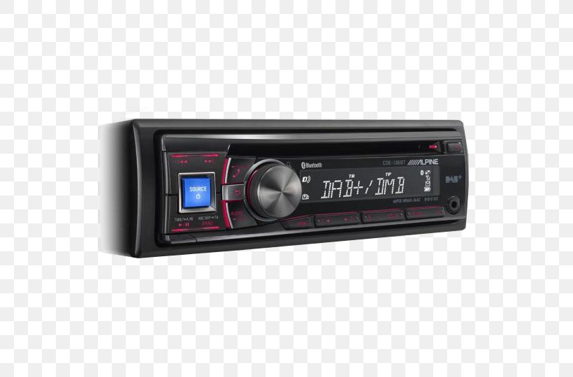 ALPINE CDE-173BT Car Stereo Receiver Vehicle Audio Alpine Electronics ISO 7736, PNG, 540x540px, Car, Alpine Electronics, Audio Receiver, Automotive Head Unit, Bluetooth Download Free