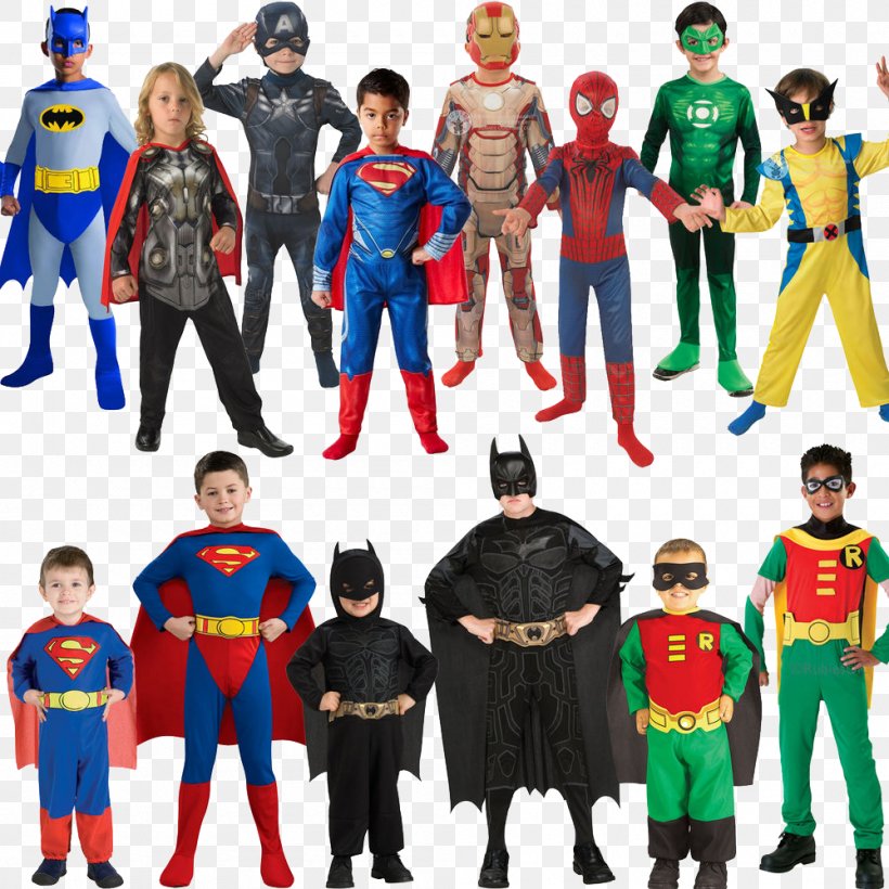 Batman Robin Superman Superhero Costume Party, PNG, 1000x1000px, Batman, Action Figure, Boy, Child, Clothing Download Free