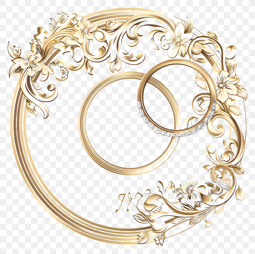Lgbt Wedding Frame - Elegant Golden Rings For Special Occasions PNG