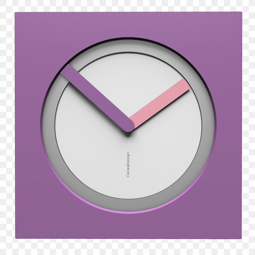 Product Design Clock Font Angle, PNG, 1024x1024px, Clock, Home Accessories, Purple, Rectangle, Violet Download Free