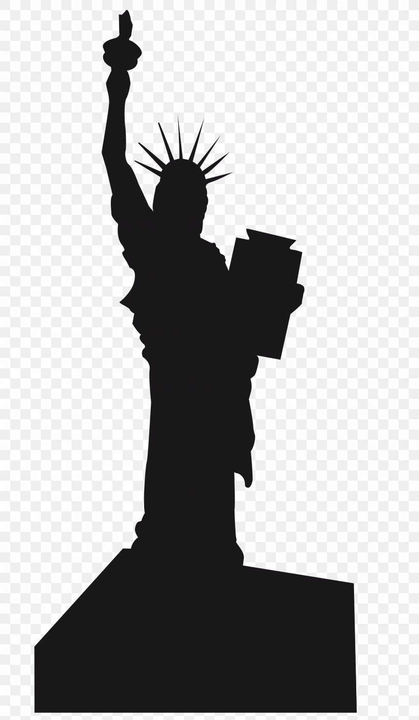 Statue Of Liberty Silhouette, PNG, 2000x3435px, Statue Of Liberty, Artwork, Black And White, Hand, Liberty Island Download Free