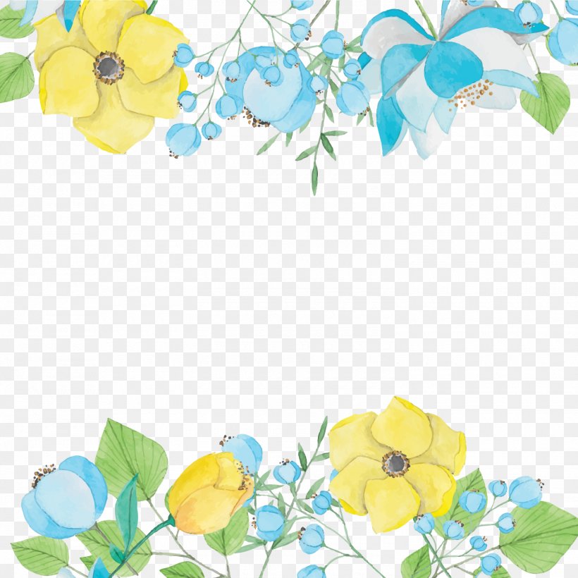 Watercolor Painting Blue Download, PNG, 1500x1501px, Watercolour Flowers, Art Paper, Blue, Branch, Cut Flowers Download Free