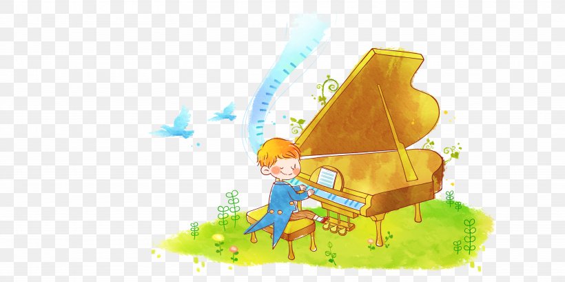 Girls At The Piano Photography Painting Illustration, PNG, 7087x3543px, Girls At The Piano, Art, Cartoon, Child, Creative Work Download Free