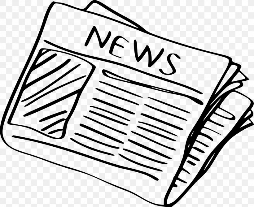 Newspaper Drawing Journalism, PNG, 980x800px, Newspaper, Area, Article, Artwork, Black Download Free