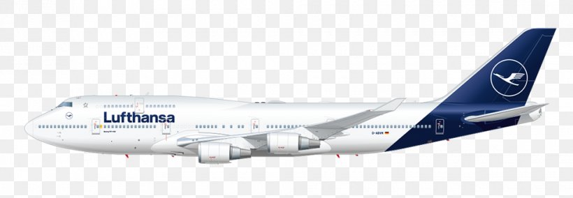 Lufthansa Boeing 747-400 Airplane Boeing 747-8, PNG, 980x340px, Lufthansa, Aerospace Engineering, Air Travel, Airbus, Aircraft Download Free
