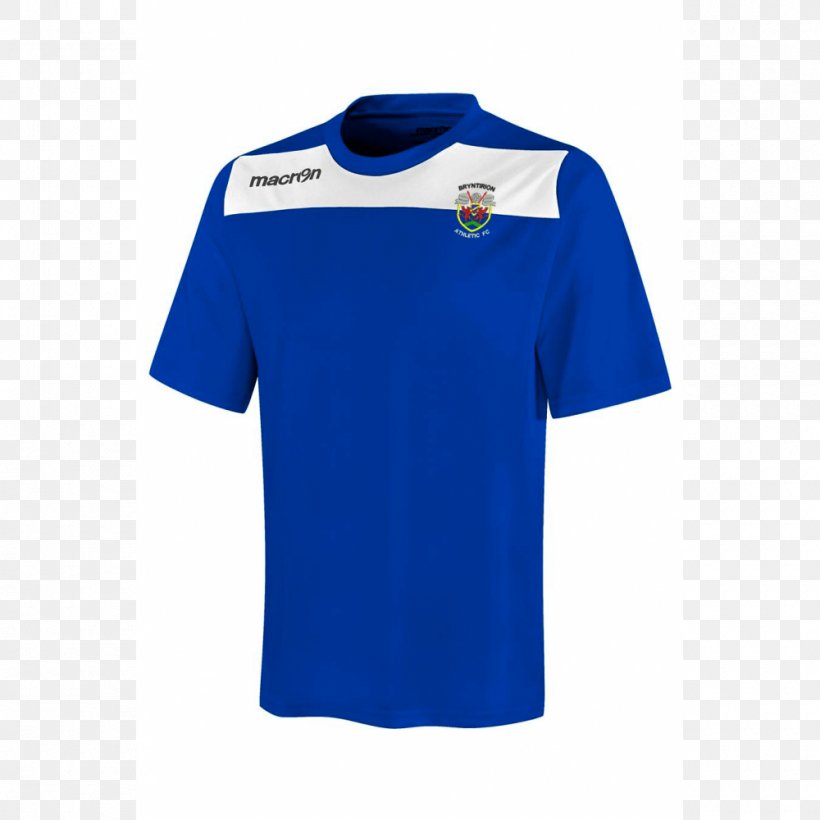 Macron T-shirt Football Sleeve, PNG, 1000x1000px, Macron, Active Shirt, Blue, Brand, Clothing Download Free