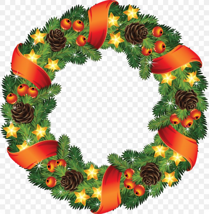 Santa Claus Christmas Wreath Clip Art, PNG, 1127x1153px, Santa Claus, Christmas, Christmas Decoration, Christmas Ornament, Decor Download Free