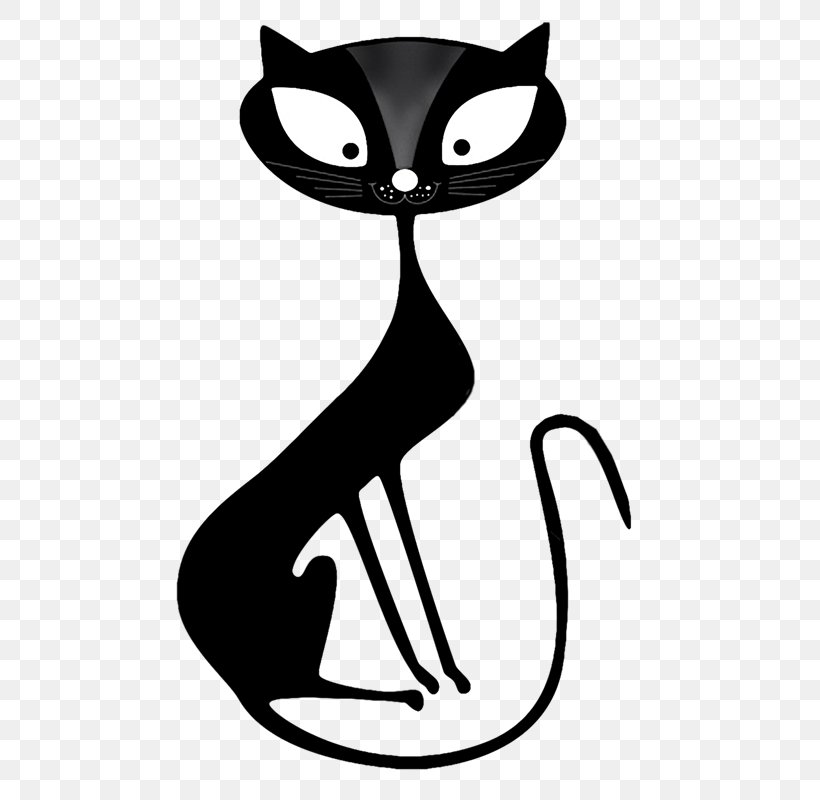 Black Cat Kitten Clip Art, PNG, 500x800px, Cat, Artwork, Black, Black And White, Black Cat Download Free