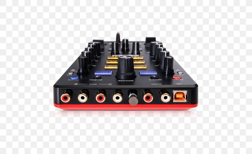 Akai AMX Scratch Live Audio Mixers Sound Cards & Audio Adapters Computer DJ, PNG, 500x500px, Scratch Live, Akai, Audio Control Surface, Audio Equipment, Audio Mixers Download Free