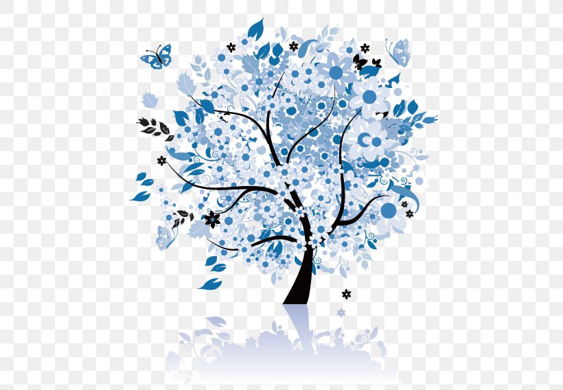 Butterfly Tree Vector, PNG, 568x568px, Tree, Autumn, Blossom, Blue, Branch Download Free