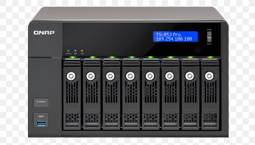QNAP TVS-871 NAS Server, PNG, 747x466px, Qnap Tvs871, Audio Equipment, Audio Receiver, Data Storage, Disk Array Download Free