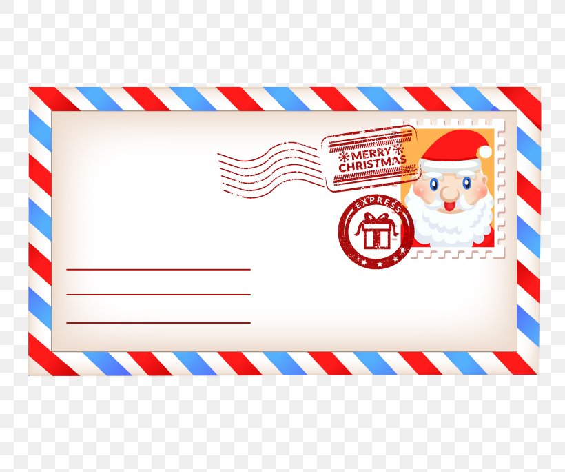 Santa Claus Paper Christmas Envelope, PNG, 800x684px, Santa Claus, Area, Blue, Brand, Christmas Download Free