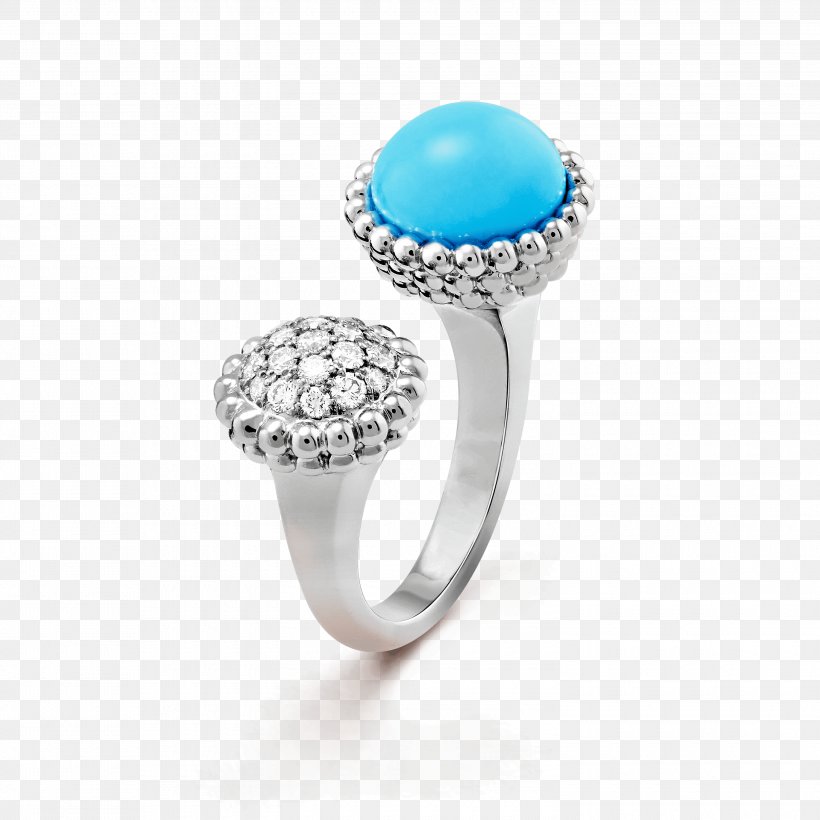Turquoise Ring Van Cleef & Arpels Diamond Jewellery, PNG, 3000x3000px, Turquoise, Aqua, Body Jewellery, Body Jewelry, Carat Download Free