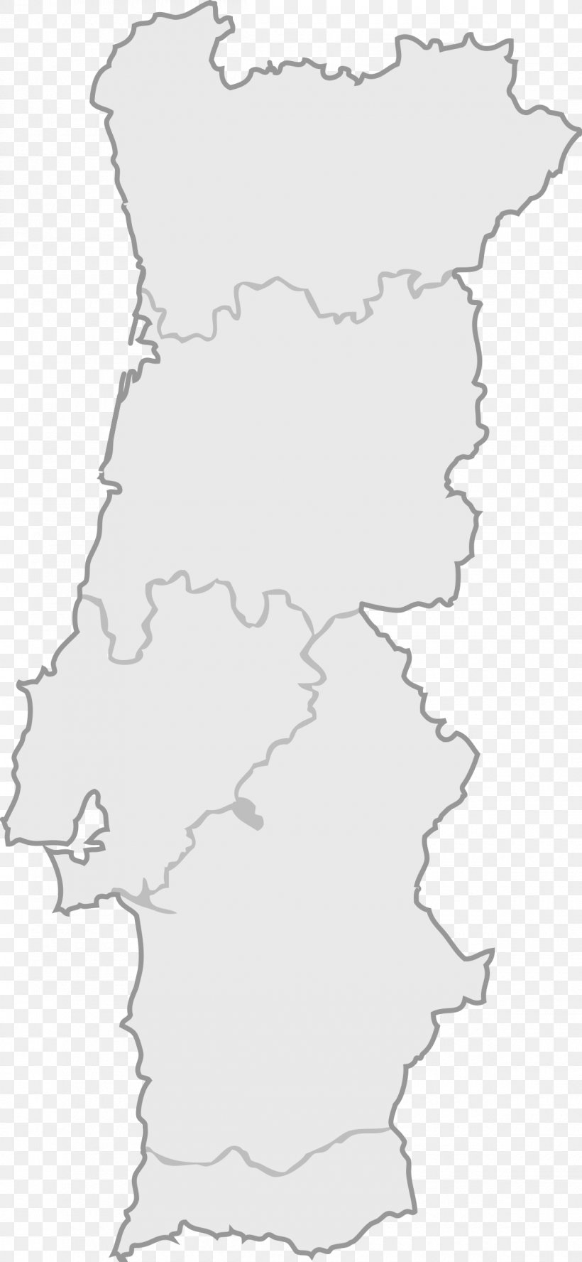 Comisión De Coordinación E Desenvolvemento Rexional Da Rexión Norte De Portugal Map, PNG, 1200x2600px, Portugal, Area, Black And White, Line Art, Map Download Free