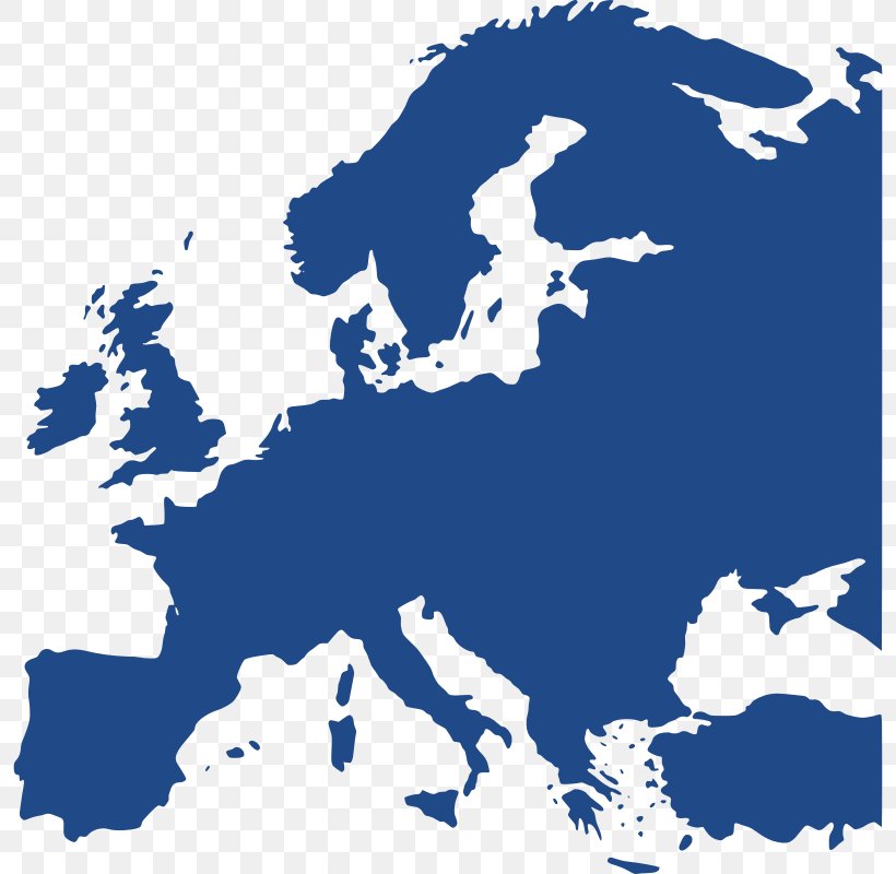 Europe Vector Map Blank Map, PNG, 796x800px, Europe, Black And White, Blank Map, Blue, Border Download Free