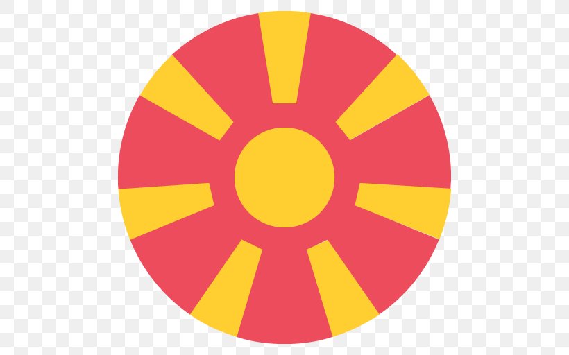 Flag Of The Republic Of Macedonia Circle, PNG, 512x512px, Republic Of Macedonia, Area, Flag, Flag Of The Republic Of Macedonia, Orange Download Free