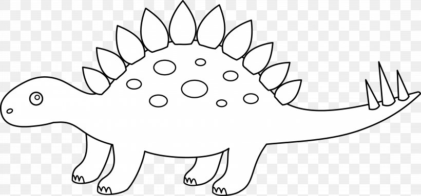 Stegosaurus Tyrannosaurus Apatosaurus Triceratops Clip Art, PNG, 8881x4154px, Stegosaurus, Apatosaurus, Area, Artwork, Black And White Download Free