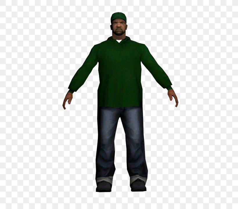 Grand Theft Auto San Andreas Green, PNG, 652x720px, Grand Theft Auto San Andreas, Action Figure, Clothing, Costume, Cutscene Download Free