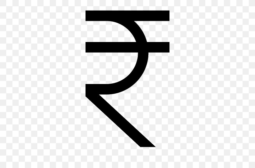 Indian Rupee Sign Currency Symbol, PNG, 540x540px, Indian Rupee Sign, Area, At Sign, Black, Black And White Download Free