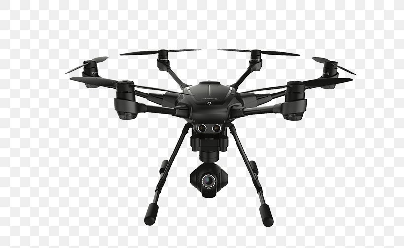 Yuneec International Typhoon H Intel RealSense Unmanned Aerial Vehicle 4K Resolution, PNG, 700x504px, 4k Resolution, Yuneec International Typhoon H, Aerial Photography, Aircraft, Black Download Free