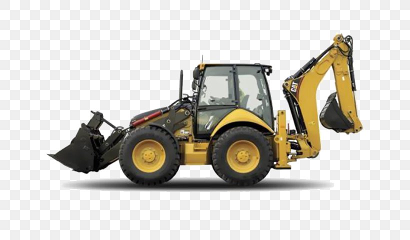 Caterpillar Inc. Backhoe Loader Excavator Tractor, PNG, 640x480px, Caterpillar Inc, Automotive Tire, Backhoe, Backhoe Loader, Building Materials Download Free