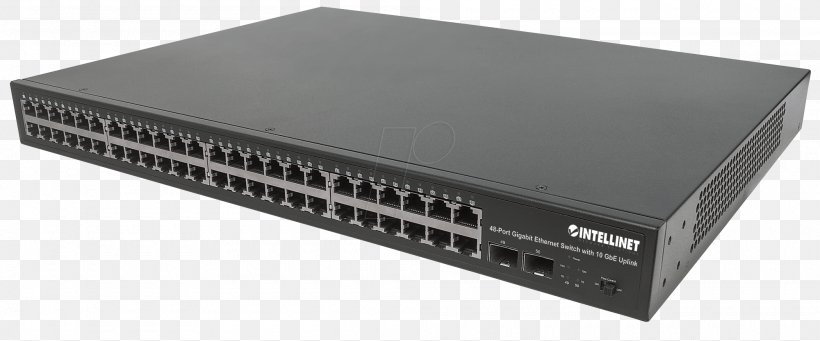 Network Switch Gigabit Ethernet Small Form-factor Pluggable Transceiver Power Over Ethernet Netgear, PNG, 2000x833px, Network Switch, Audio Receiver, Cisco Catalyst, Computer Network, Electronic Device Download Free