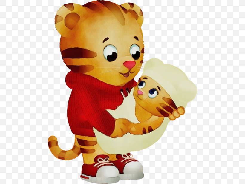 Tiger Transparency Katerina Kittycat The Baby Is Here Television, PNG, 500x617px, Watercolor, Animal Figure, Animation, Cartoon, Daniel Tigers Neighborhood Download Free