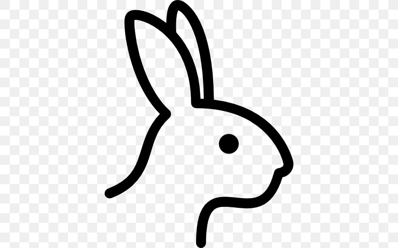 Rabbit Symbol, PNG, 512x512px, Rabbit, Area, Artwork, Black, Black And White Download Free