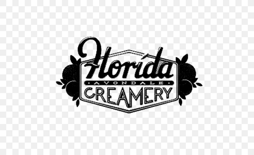 Florida Creamery The Shoppes Of Historic Avondale Logo Brand Font, PNG, 500x500px, Logo, Avondale, Black, Black And White, Black M Download Free