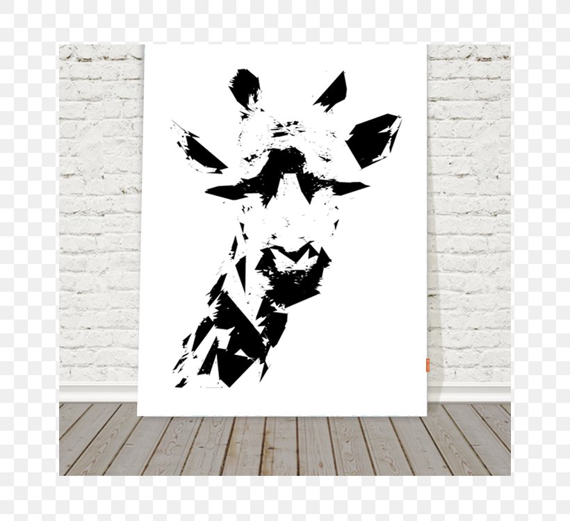 Giraffe Black And White Painting Art Tableau, PNG, 750x750px, Giraffe, Abstract Art, Art, Black, Black And White Download Free
