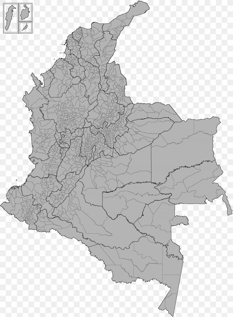 Departments Of Colombia Map Geography Information, PNG, 2166x2945px, Colombia, Andean Natural Region, Black And White, Cartography, Departments Of Colombia Download Free