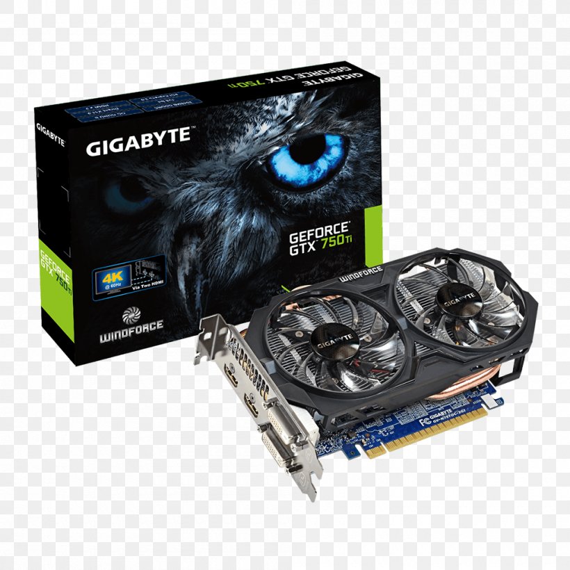 Graphics Cards & Video Adapters GeForce GTX 660 Ti NVIDIA GeForce GTX 750 Ti GDDR5 SDRAM, PNG, 1000x1000px, Graphics Cards Video Adapters, Computer Component, Computer Cooling, Digital Visual Interface, Electronic Device Download Free