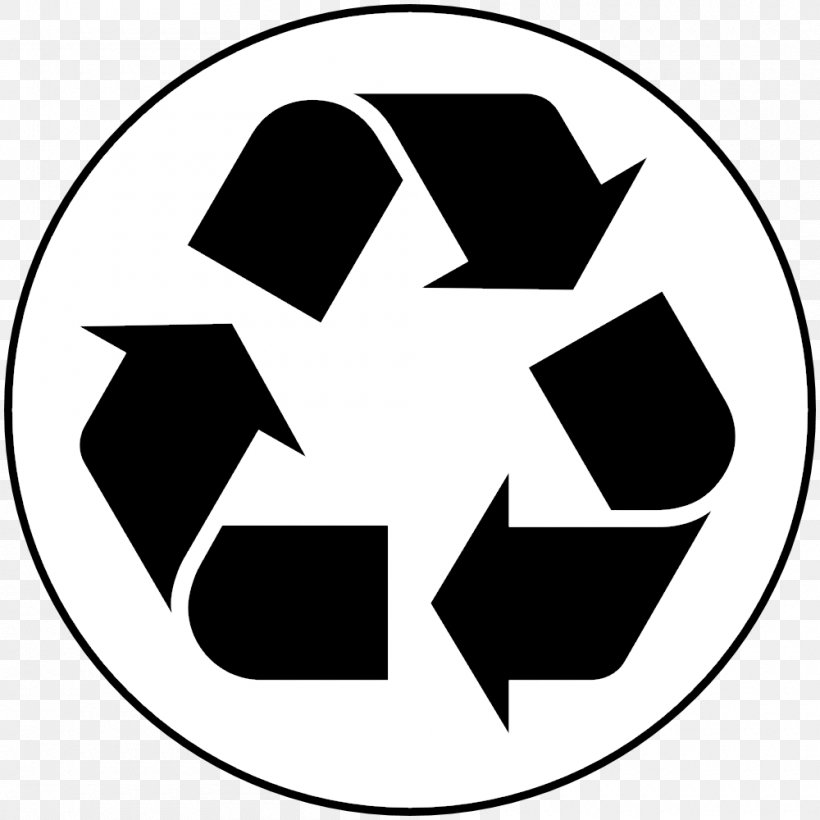Recycling Symbol Recycling Bin Rubbish Bins & Waste Paper Baskets, PNG, 1000x1000px, Recycling, Area, Ball, Black, Black And White Download Free