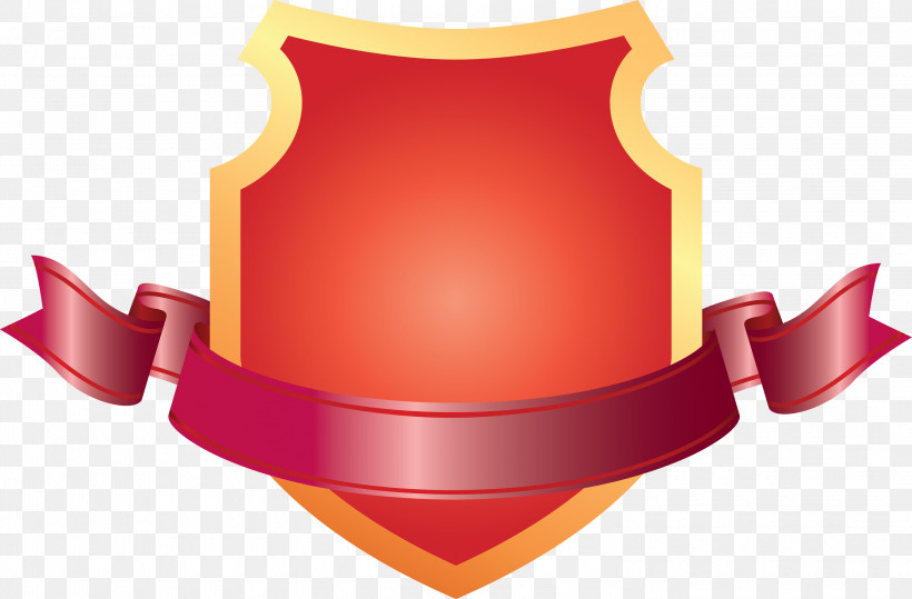 Emblem Ribbon, PNG, 3000x1972px, Emblem Ribbon, Hat, Logo, Orange, Red Download Free