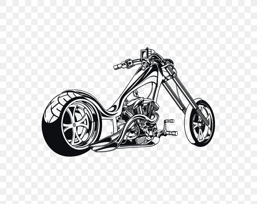 Motorcycle Chopper Harley-Davidson Quick, Draw! Wheel, PNG, 650x650px, Motorcycle, Automotive Design, Bicycle, Black And White, Chopper Download Free