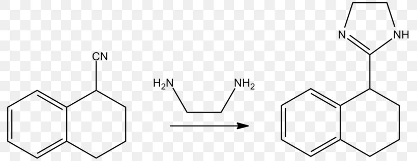 Tetryzoline Naphazoline Derivative Imidazoline Eye Drops & Lubricants, PNG, 800x318px, Tetryzoline, Area, Black And White, Chemical Synthesis, Chemistry Download Free