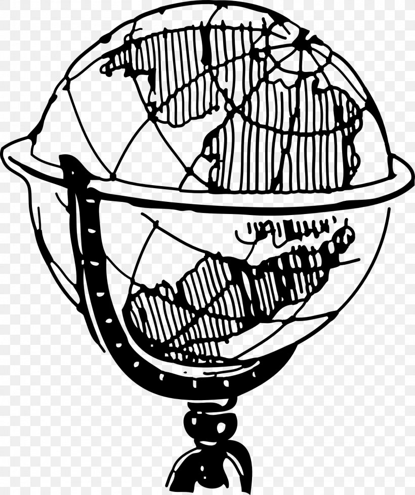 Globe World Clip Art, PNG, 1612x1920px, Globe, Artwork, Black And White, Headgear, Line Art Download Free