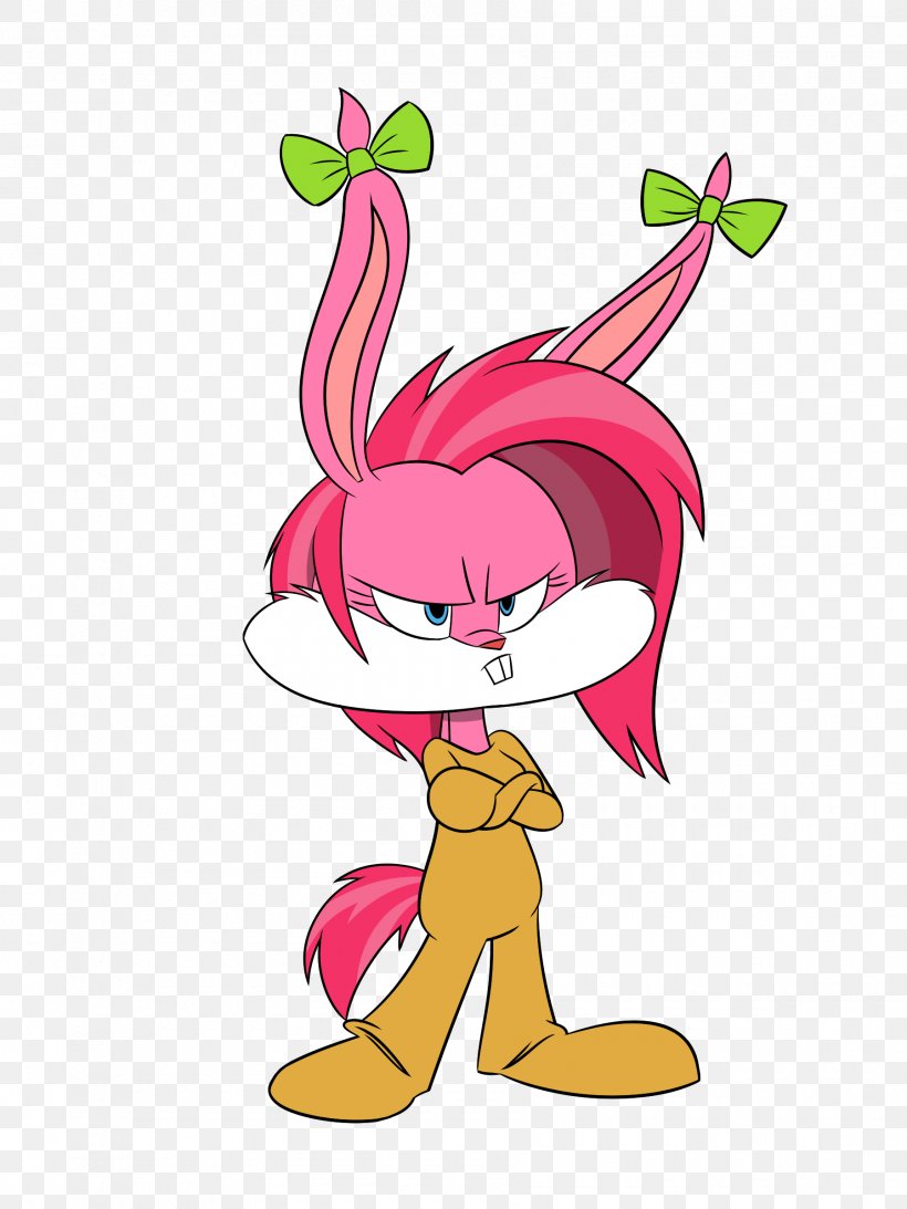 Babs Bunny Cartoon Buster Bunny Bugs Bunny Animation, PNG, 1800x2400px, Watercolor, Cartoon, Flower, Frame, Heart Download Free