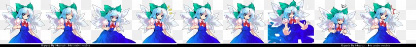 Desktop Wallpaper Line Computer Cirno Wallpaper, PNG, 4610x530px, Computer, Blue, Cirno, Light Download Free