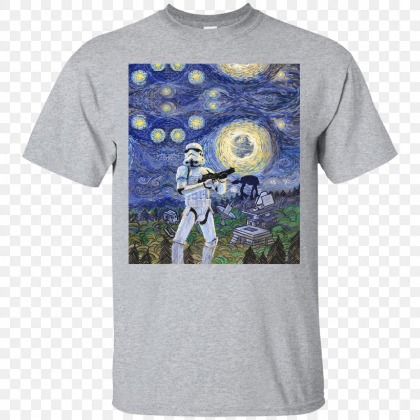 The Starry Night Stormtrooper T-shirt Star Wars: The Clone Wars, PNG, 1155x1155px, Starry Night, Active Shirt, Blue, Brand, Clothing Download Free