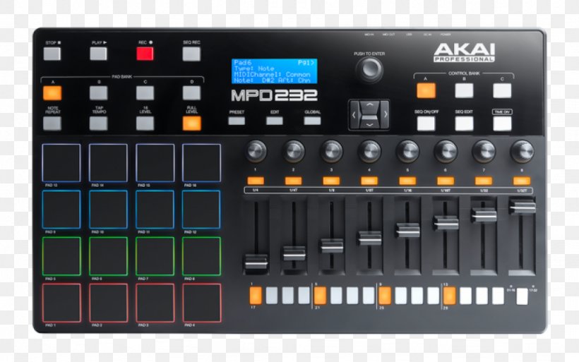 AKAI MPD232 Akai MPC MIDI Controllers Musical Instruments, PNG, 1024x641px, Watercolor, Cartoon, Flower, Frame, Heart Download Free