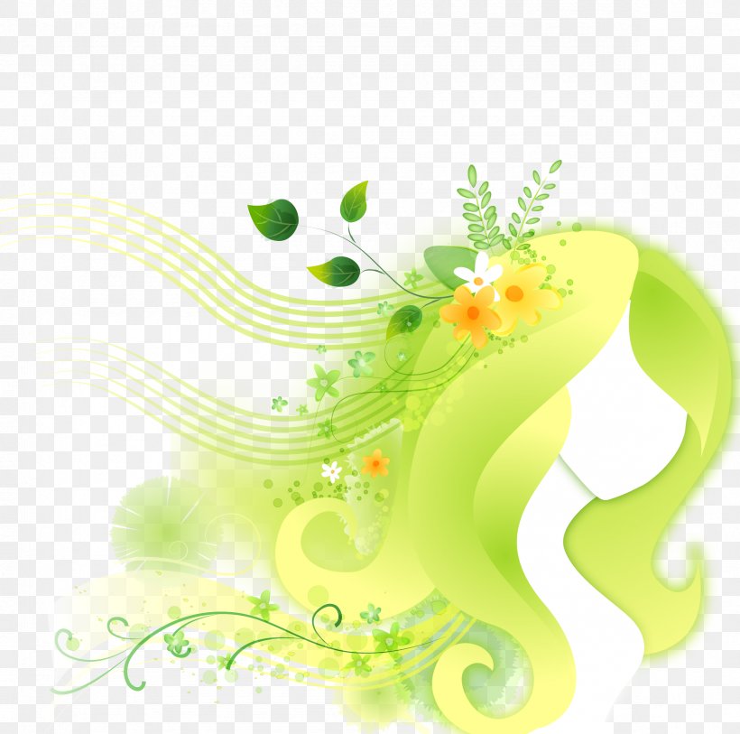 Dream Woman Avatar Vector Material, PNG, 2362x2342px, Avatar, Art, Branch, Flora, Floral Design Download Free