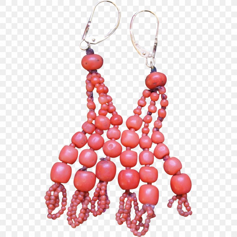 Earring Pearl Red Coral Bead, PNG, 966x966px, Earring, Bead, Body Jewellery, Body Jewelry, Branch Coral Download Free