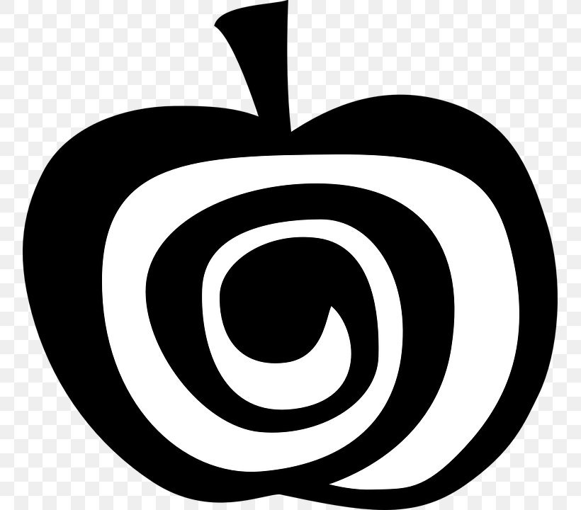Apple Black And White, PNG, 755x720px, Apple, Art, Black And White, Brand, Logo Download Free